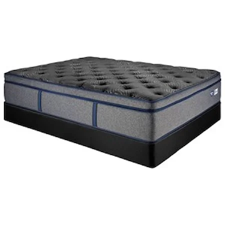 Queen Euro Top Pocketed Coil Mattress and Standard Foundation